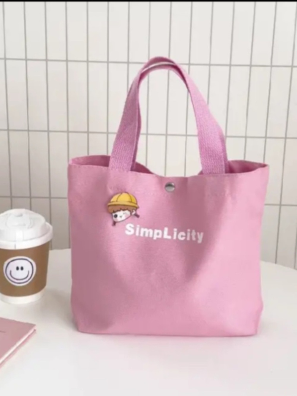 2025 New Arrival Hand-Held Closure-Free Canvas Tote Bag Korean-Style ...